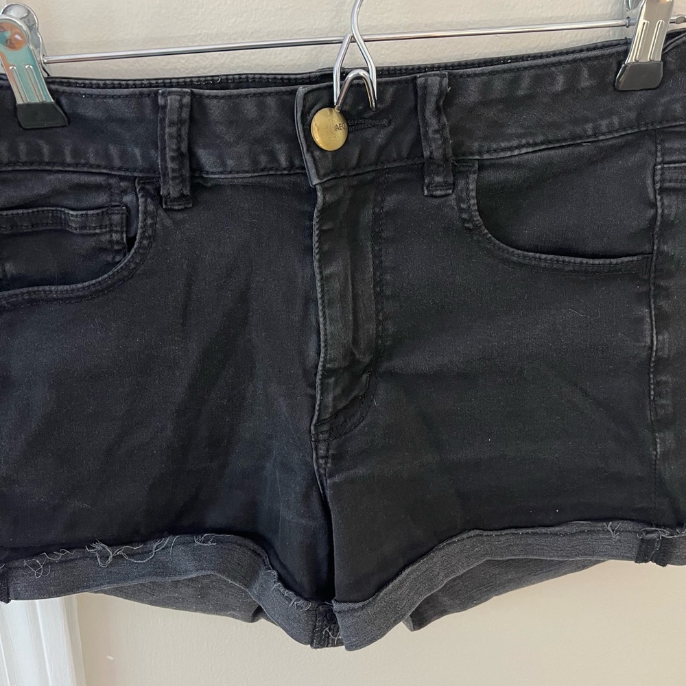 American Eagle Black Denim Shorts